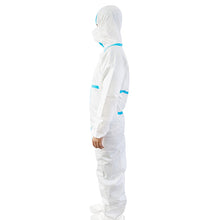 Load image into Gallery viewer, Single Use Disposable Protective Coverall Suit (White/ Blue)