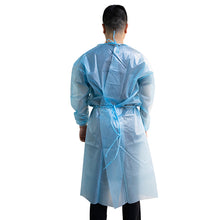 Load image into Gallery viewer, Single Use Disposable Isolation Gown (Blue)