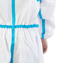 Load image into Gallery viewer, Single Use Disposable Protective Coverall Suit (White/ Blue)