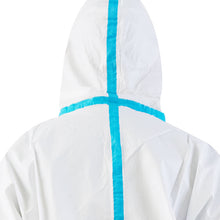 Load image into Gallery viewer, Single Use Disposable Protective Coverall Suit (White/ Blue)