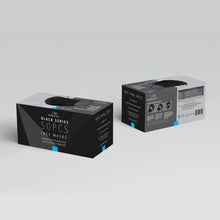 Load image into Gallery viewer, Welltrex Pro All Black Series 3Ply Disposable 50pcs (Adult Size) (PRE-ORDER)
